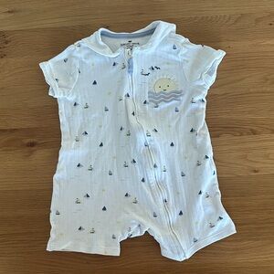 Sergent Major Sunny Day White and Blue Bodysuit 2-3T